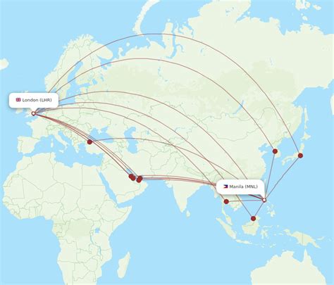 Flights from London Heathrow (LHR) to Manila (MNL) .
